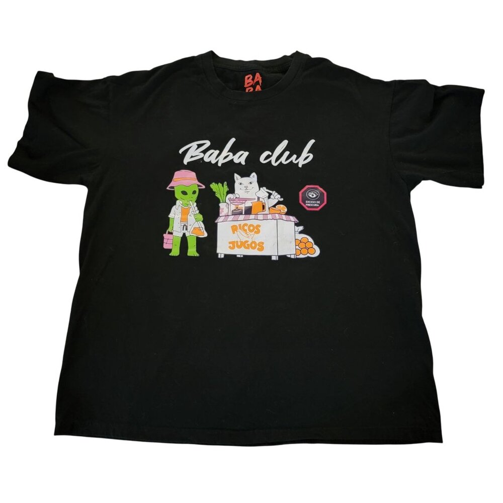 Baba Club Black Graphic T-Shirt Mens XL